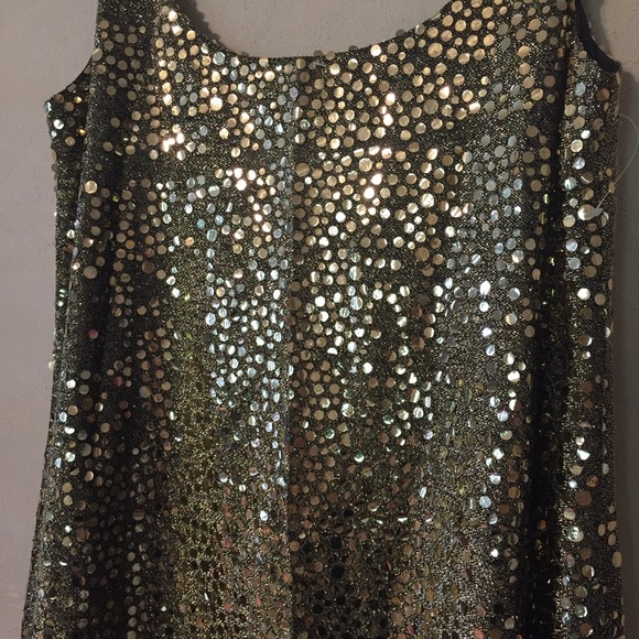 Vintage gold sparkle dress - Picture 2 of 6
